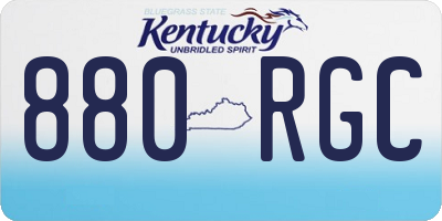KY license plate 880RGC