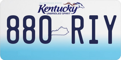 KY license plate 880RIY