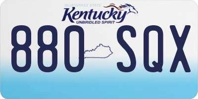 KY license plate 880SQX