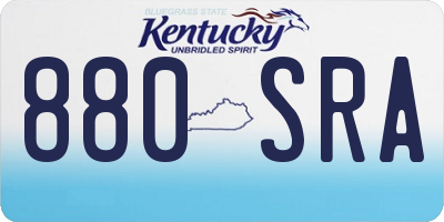 KY license plate 880SRA