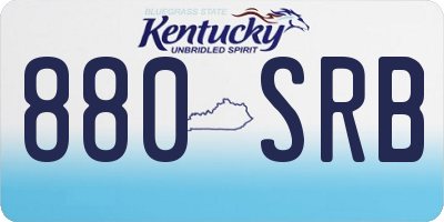 KY license plate 880SRB