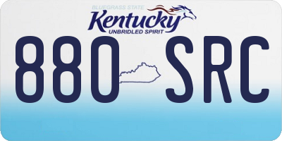 KY license plate 880SRC