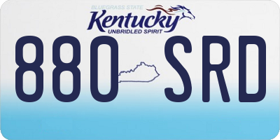 KY license plate 880SRD