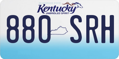 KY license plate 880SRH