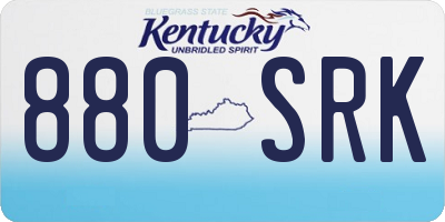 KY license plate 880SRK