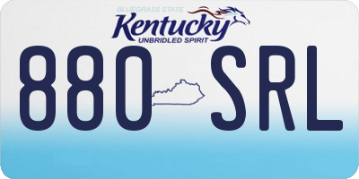 KY license plate 880SRL