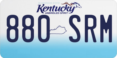 KY license plate 880SRM