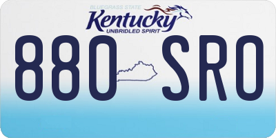 KY license plate 880SRO