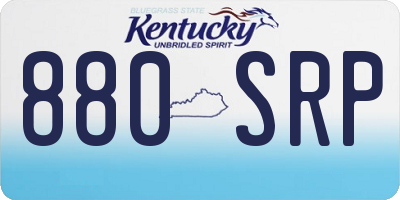 KY license plate 880SRP