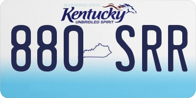 KY license plate 880SRR