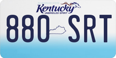 KY license plate 880SRT