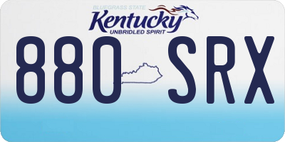 KY license plate 880SRX