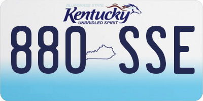KY license plate 880SSE