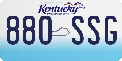 KY license plate 880SSG