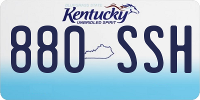 KY license plate 880SSH