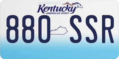 KY license plate 880SSR