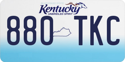 KY license plate 880TKC