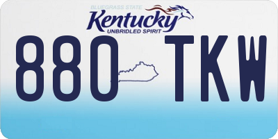 KY license plate 880TKW