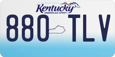KY license plate 880TLV