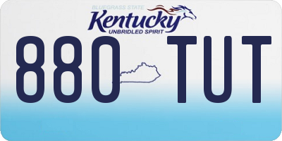 KY license plate 880TUT