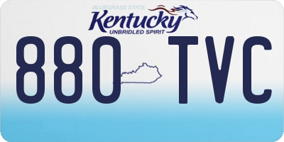 KY license plate 880TVC