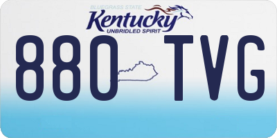 KY license plate 880TVG