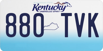 KY license plate 880TVK