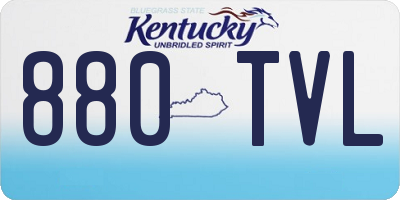 KY license plate 880TVL