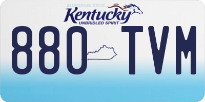 KY license plate 880TVM