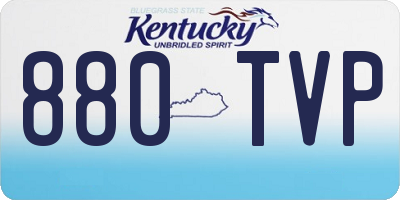 KY license plate 880TVP