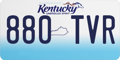 KY license plate 880TVR