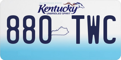 KY license plate 880TWC