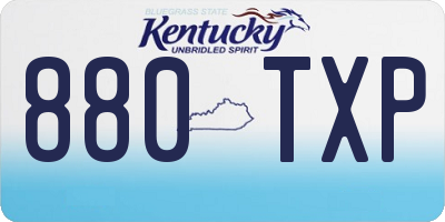 KY license plate 880TXP