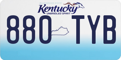 KY license plate 880TYB