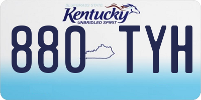 KY license plate 880TYH
