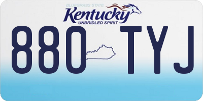 KY license plate 880TYJ