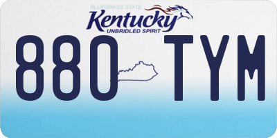 KY license plate 880TYM