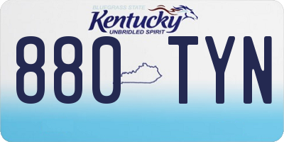 KY license plate 880TYN