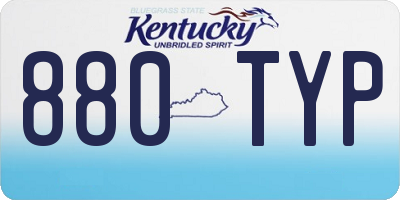 KY license plate 880TYP