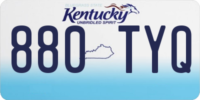 KY license plate 880TYQ