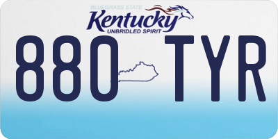KY license plate 880TYR