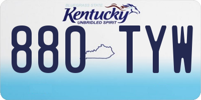 KY license plate 880TYW