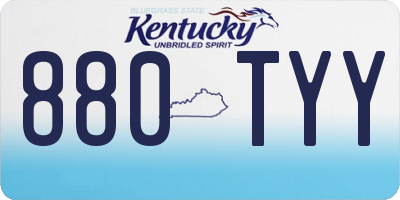 KY license plate 880TYY