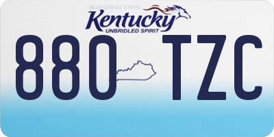 KY license plate 880TZC