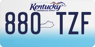 KY license plate 880TZF
