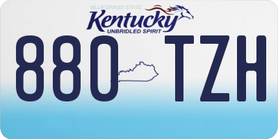 KY license plate 880TZH