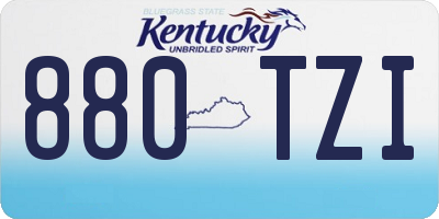 KY license plate 880TZI