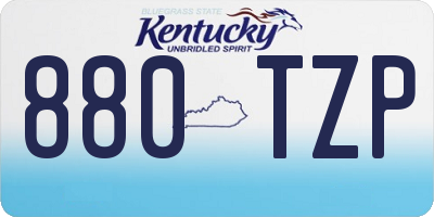 KY license plate 880TZP