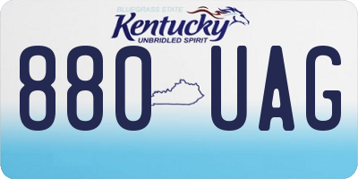 KY license plate 880UAG