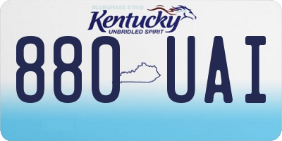 KY license plate 880UAI